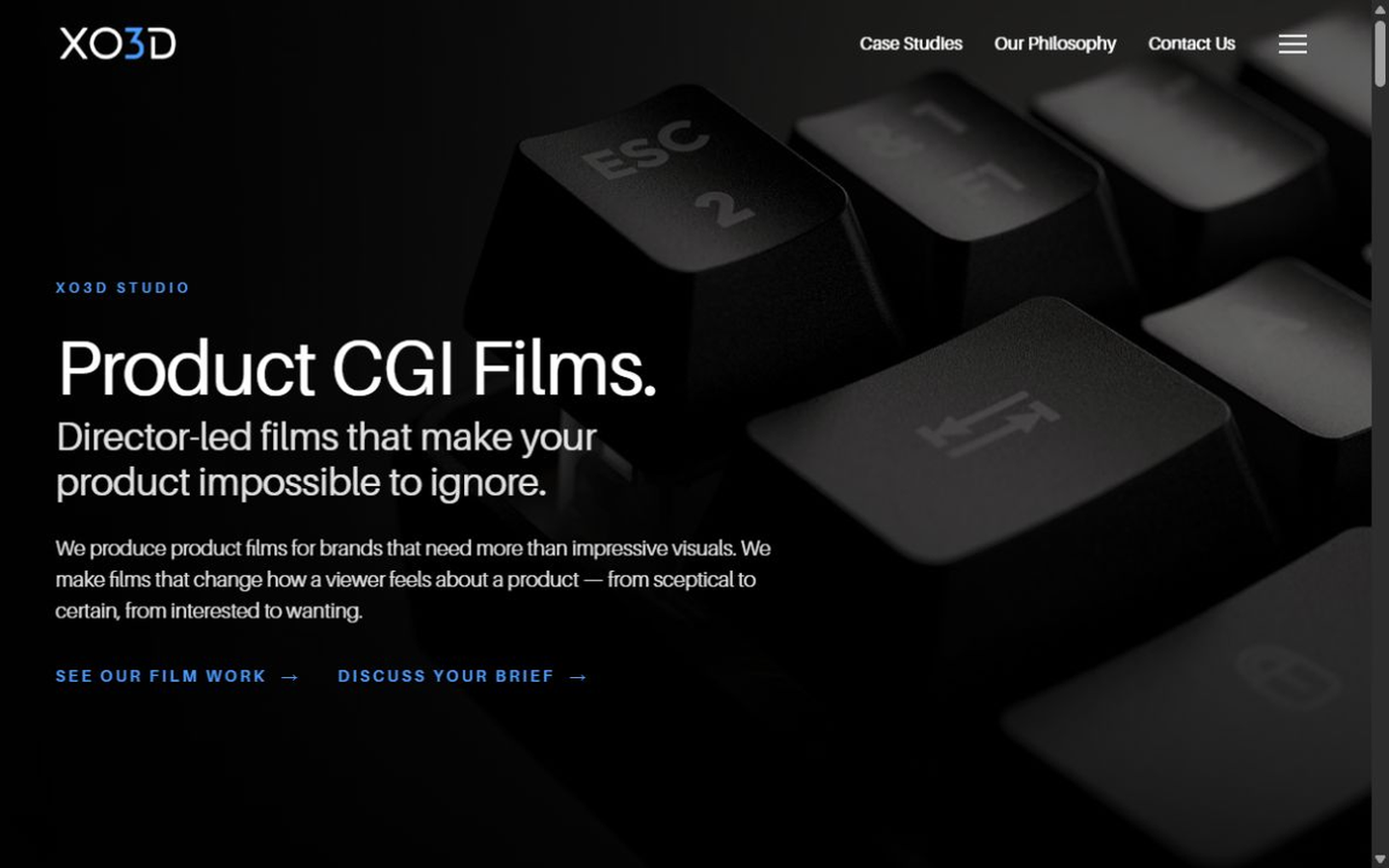 Sanitised XO3D product CGI service page with staged proof.